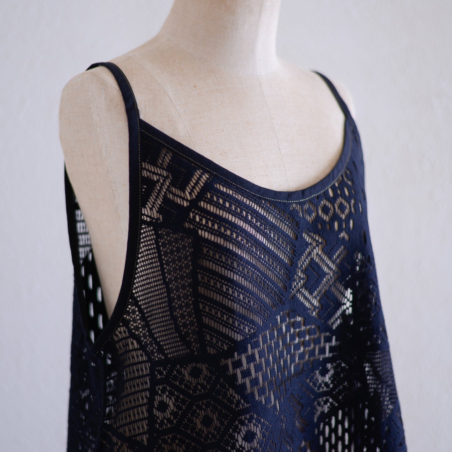 コットンクロシェキャミソール Black