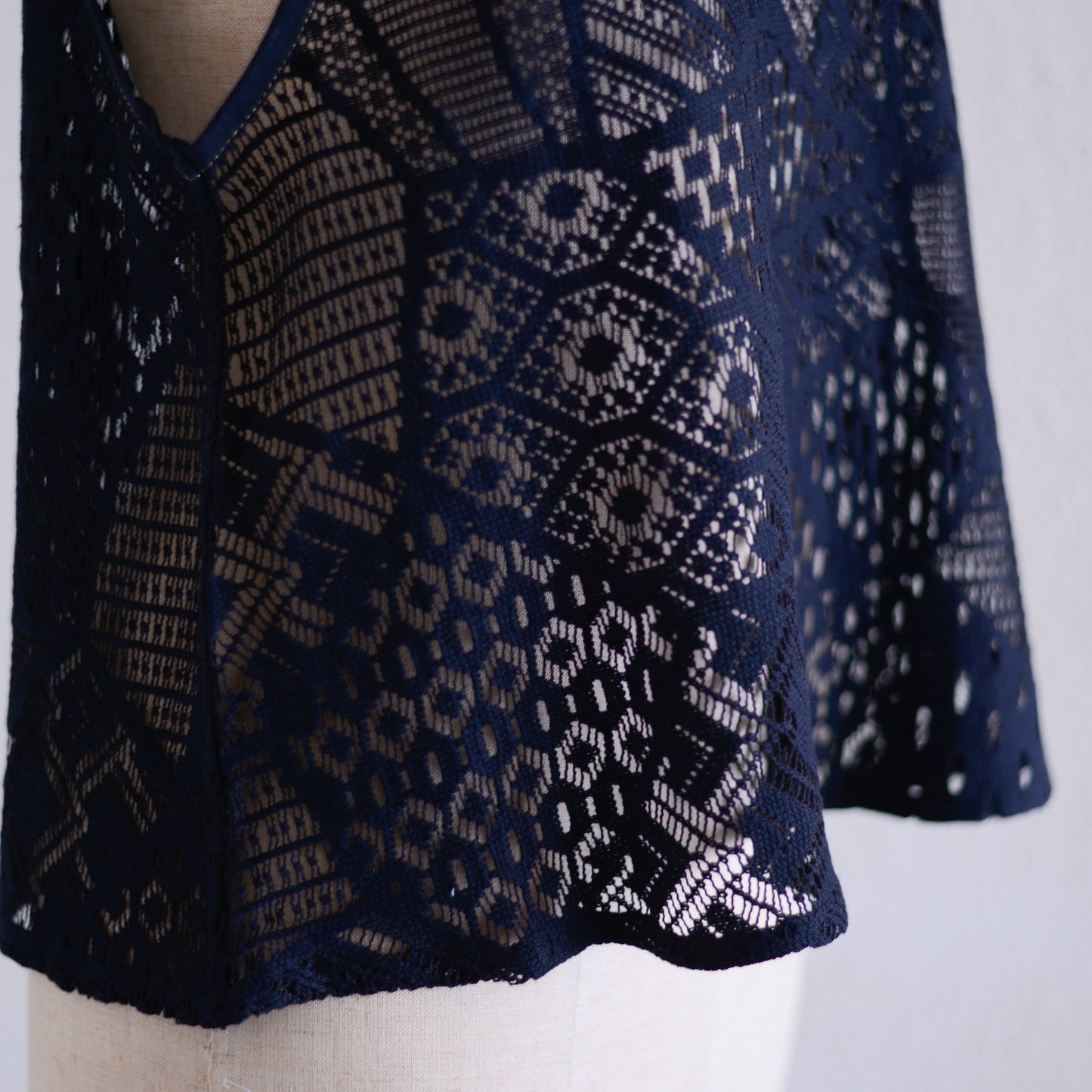 コットンクロシェキャミソール Black