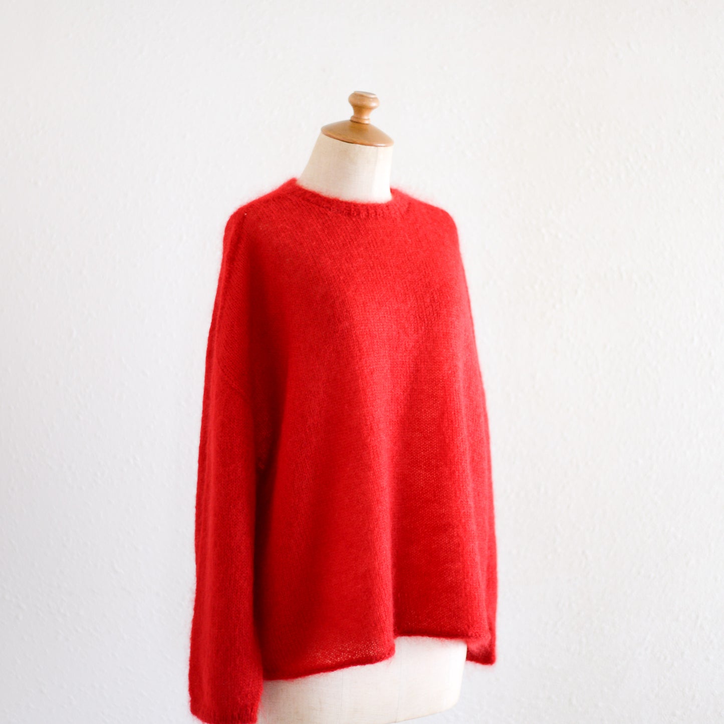 Kid Mohair Relax Knit Red