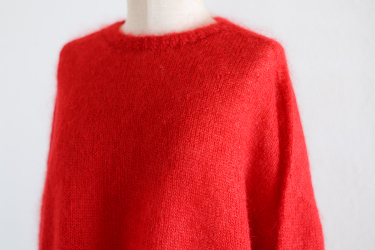 Kid Mohair Relax Knit Red