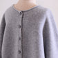 울 캐시미어 홀가먼트 2웨이 가디건 Gray Melange