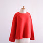 Wool Cashmere Whole Garment 2-Way Cardigan Red