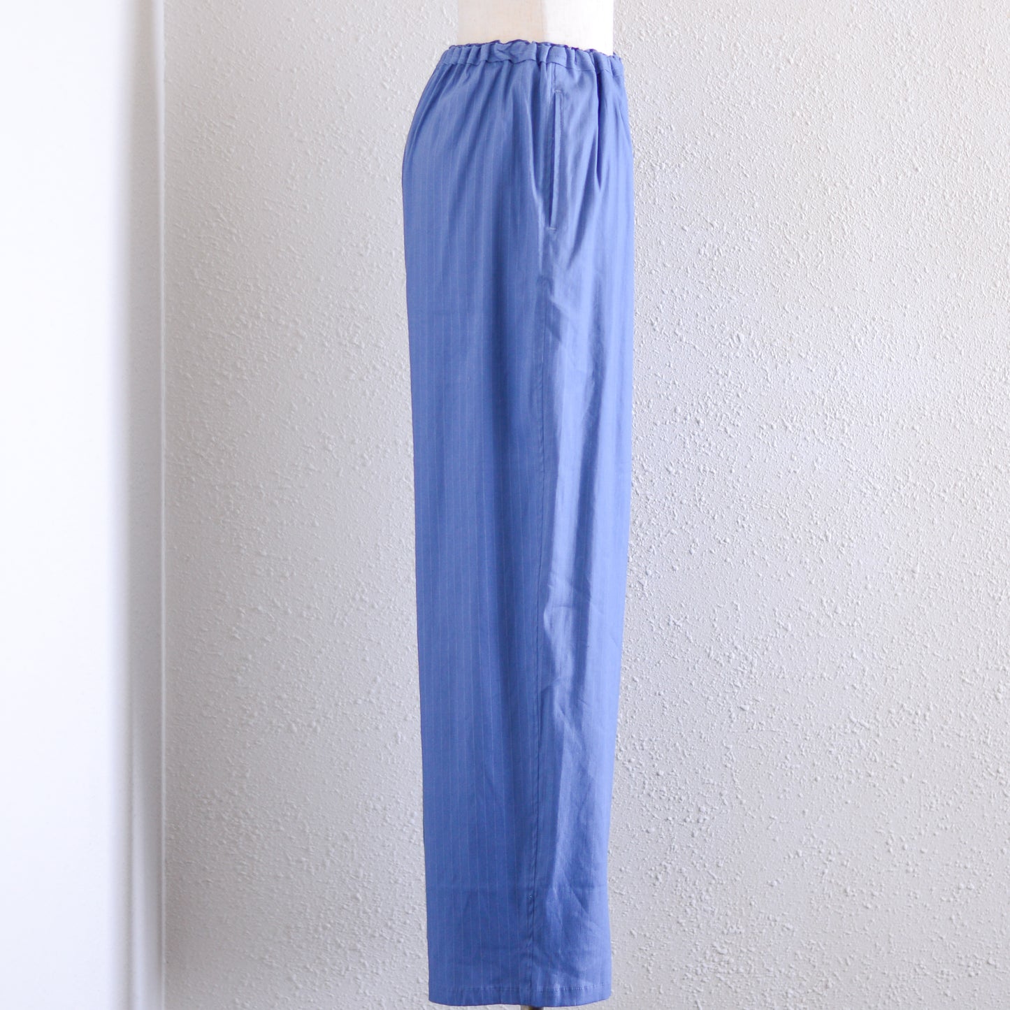 リネンレーヨンワイドストレートパンツ Blue