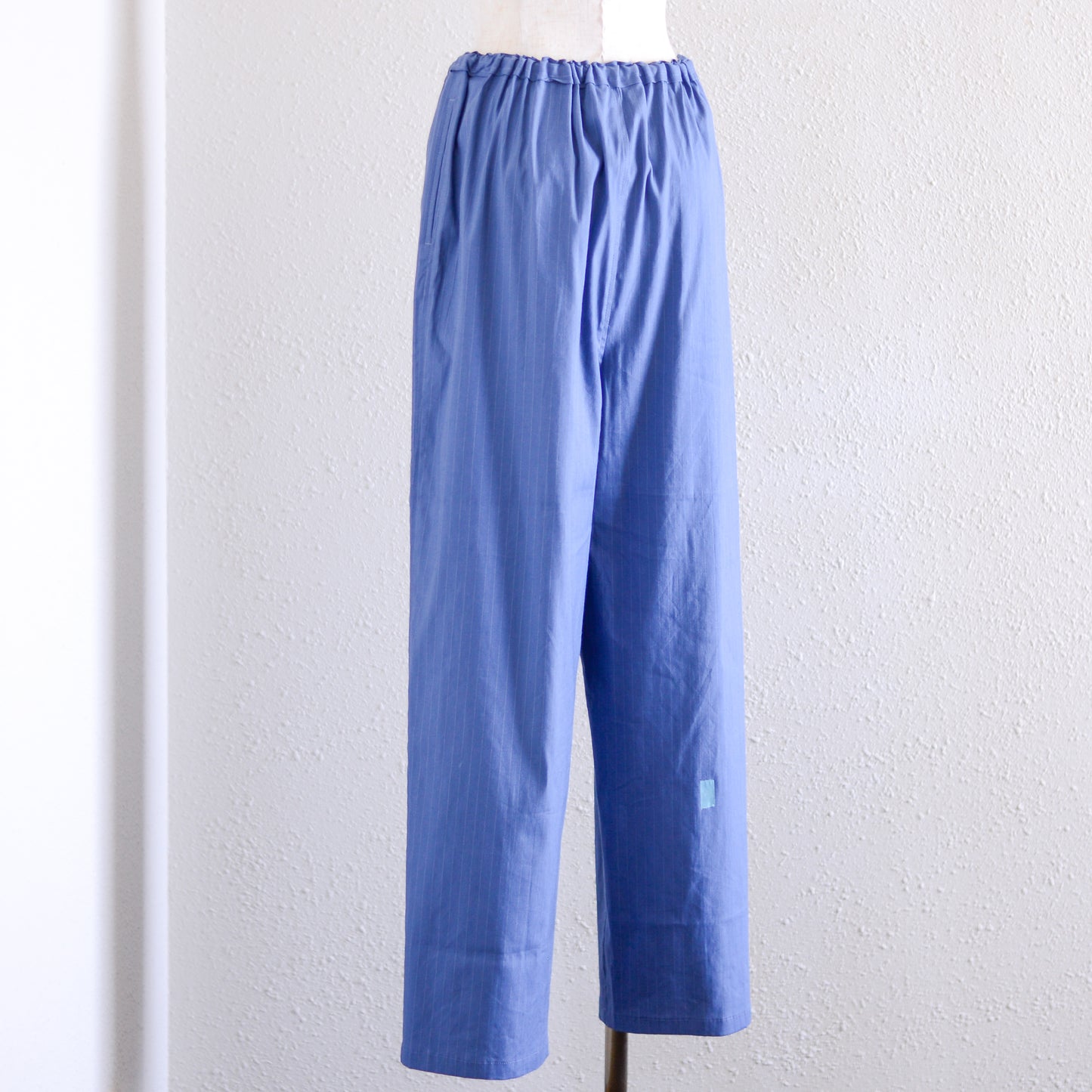 リネンレーヨンワイドストレートパンツ Blue