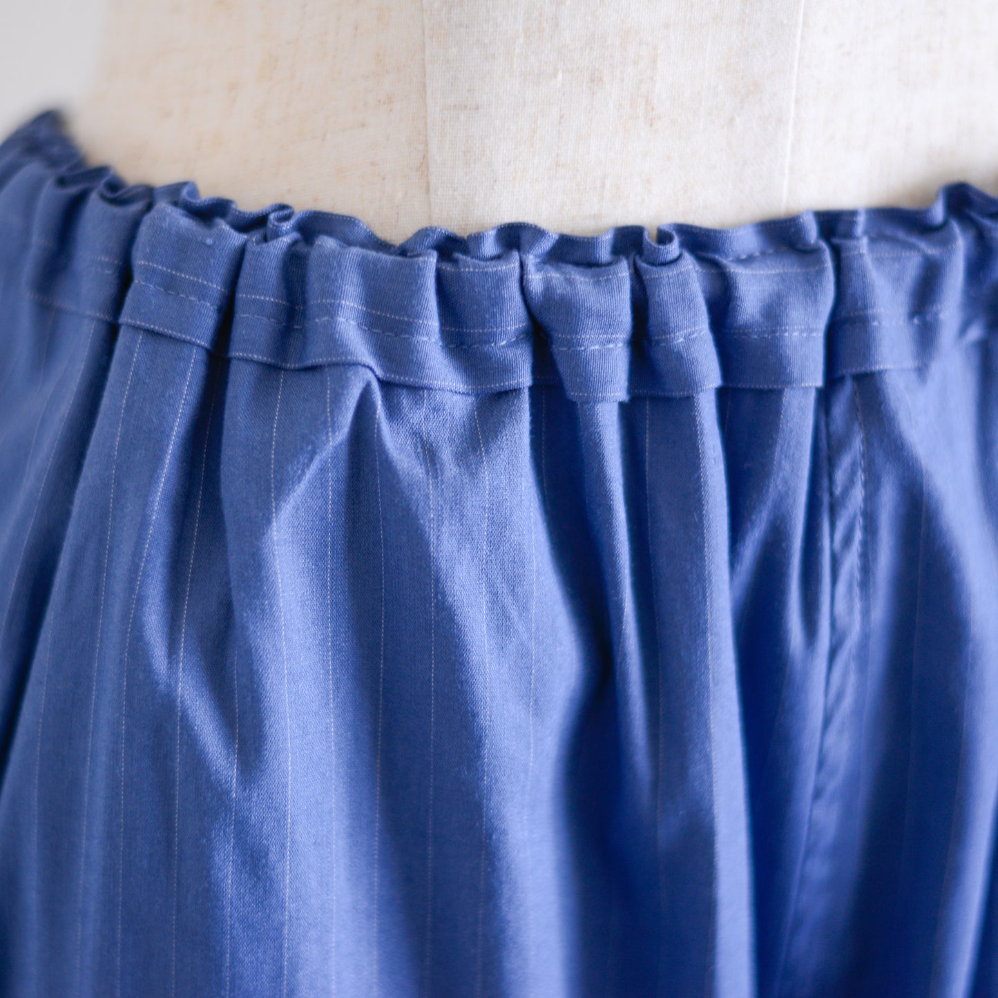 リネンレーヨンワイドストレートパンツ Blue