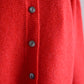 Wool Cashmere Whole Garment 2-Way Cardigan Red