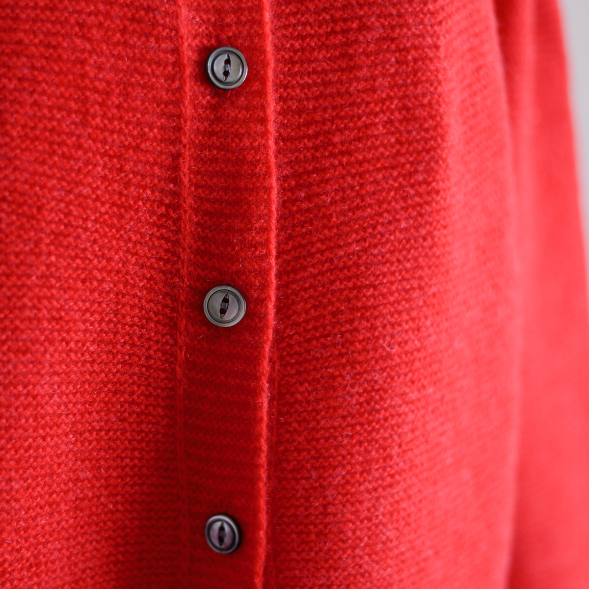 Wool Cashmere Whole Garment 2-Way Cardigan Red