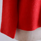 Wool Cashmere Whole Garment 2-Way Cardigan Red