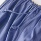 リネンレーヨンワイドストレートパンツ Blue