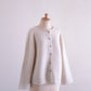 Wool Cashmere Whole Garment 2-Way Cardigan Oatmeal