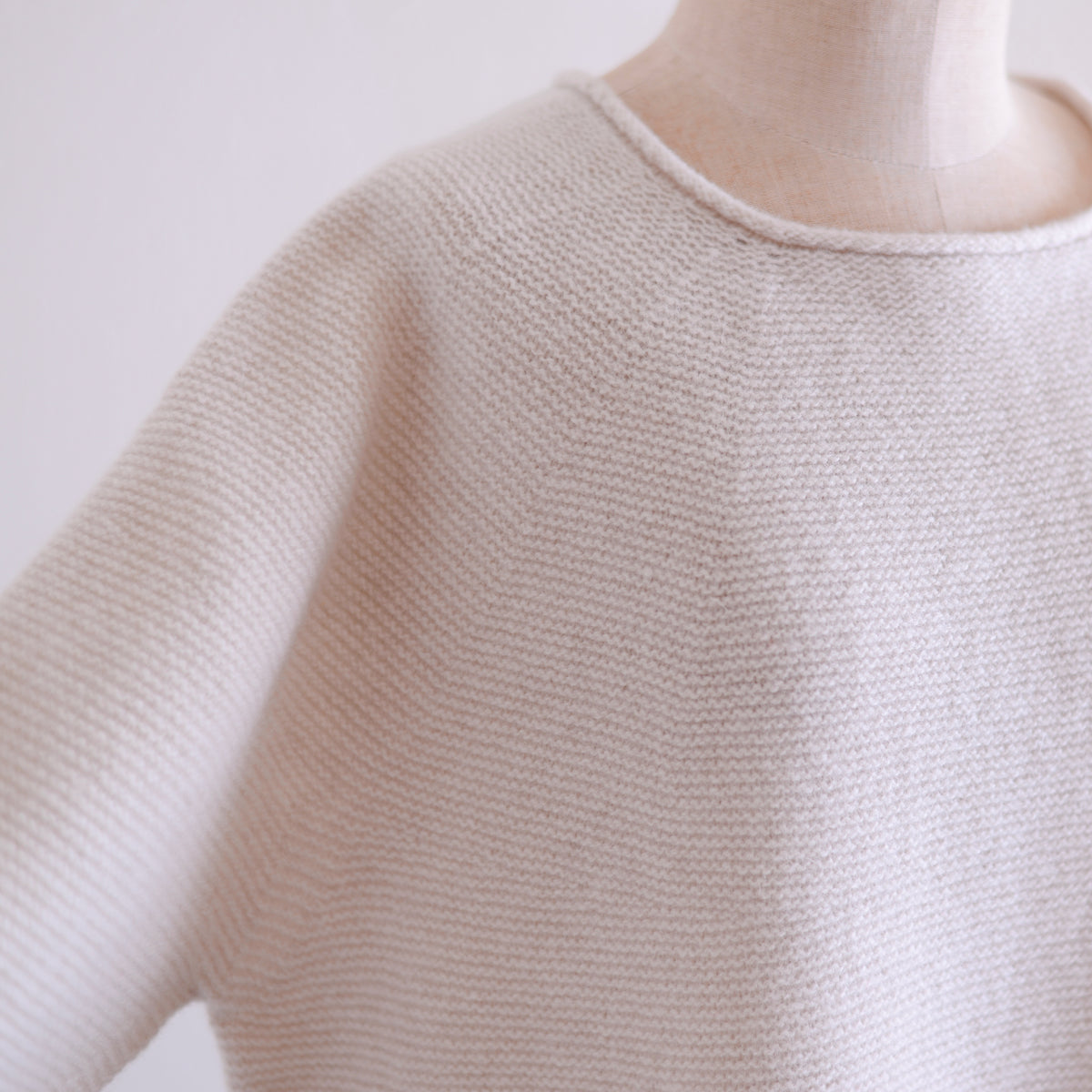 Wool Cashmere Whole Garment 2-Way Cardigan Oatmeal