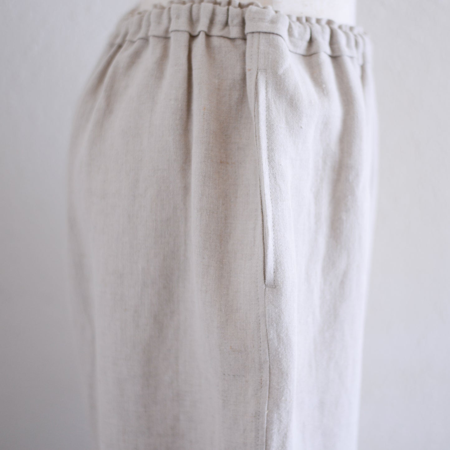 リネンワイドストレートパンツ Natural