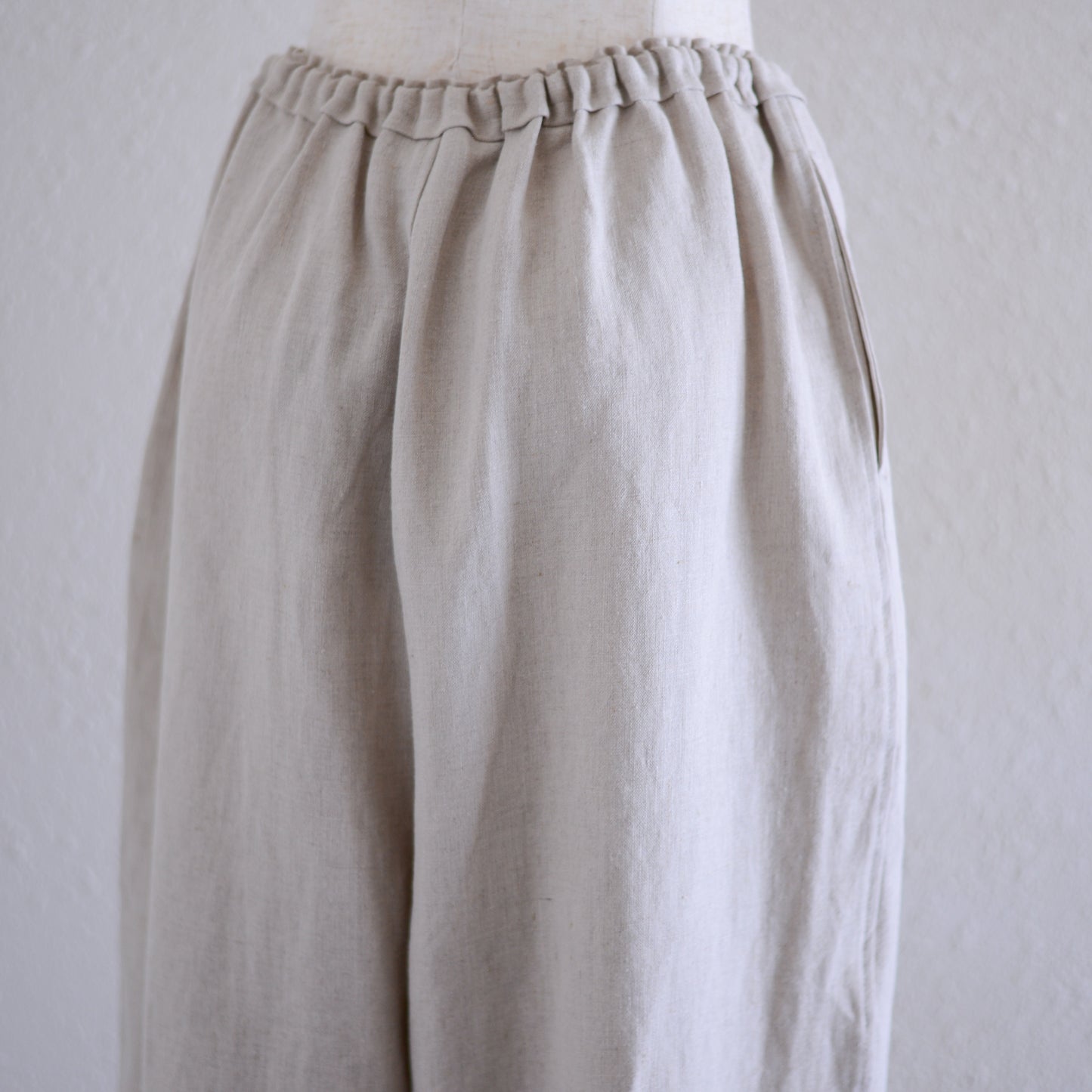 リネンワイドストレートパンツ Natural