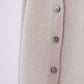 Wool Cashmere Whole Garment 2-Way Cardigan Oatmeal