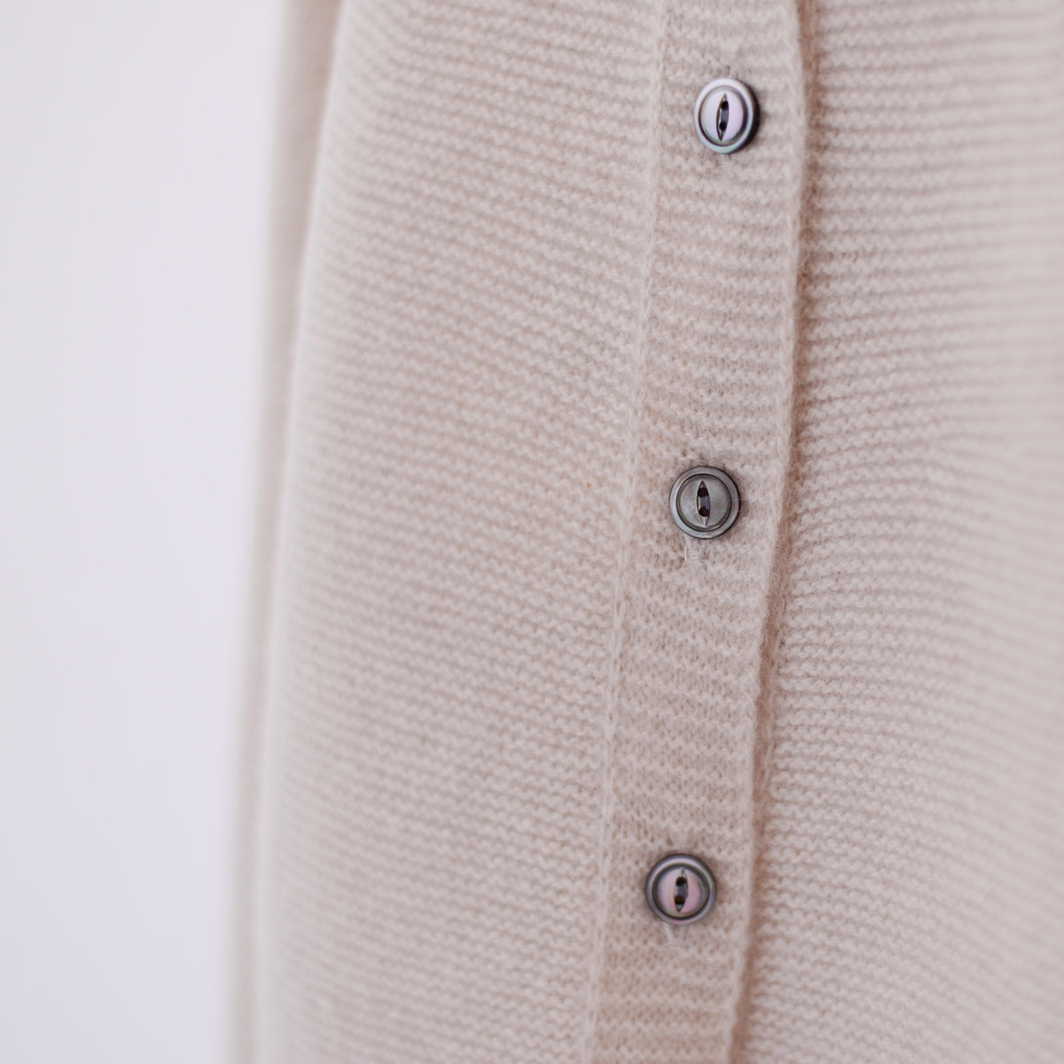 Wool Cashmere Whole Garment 2-Way Cardigan Oatmeal