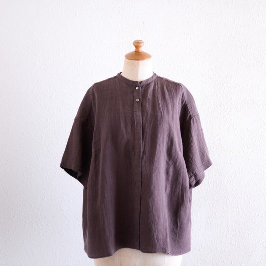 Belgian Linen Relax Shirt, Brown