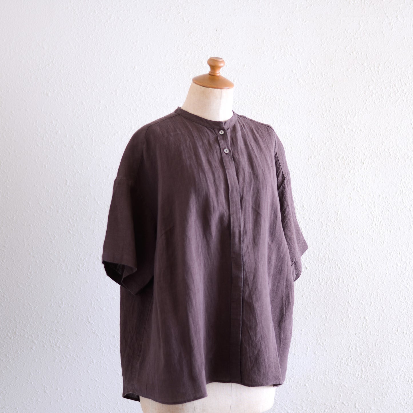 Belgian Linen Relax Shirt, Brown