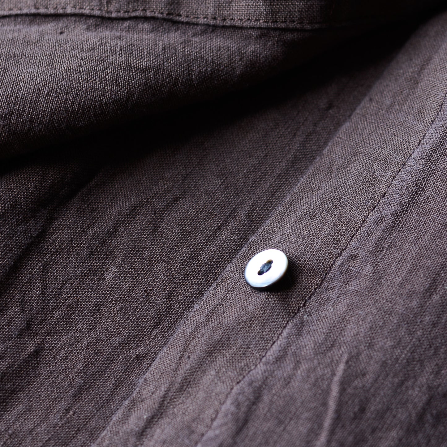 Belgian Linen Relax Shirt, Brown