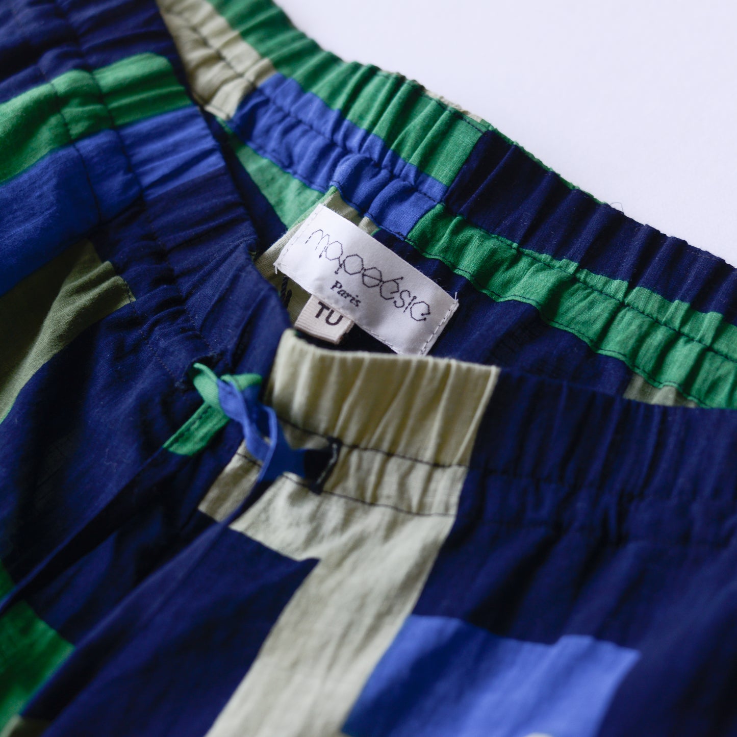 コットンプリンティッドワイドパンツ Green