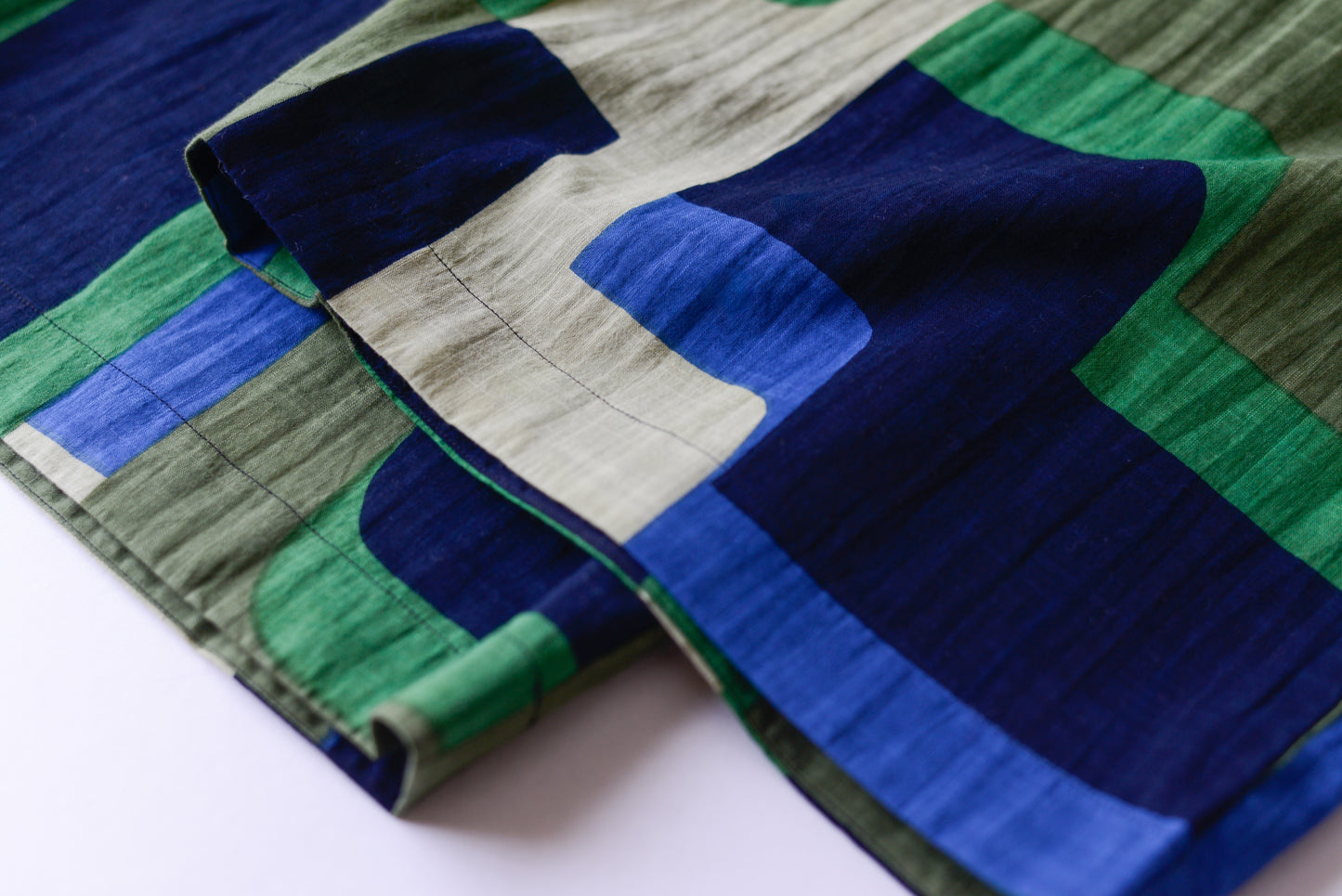 コットンプリンティッドワイドパンツ Green