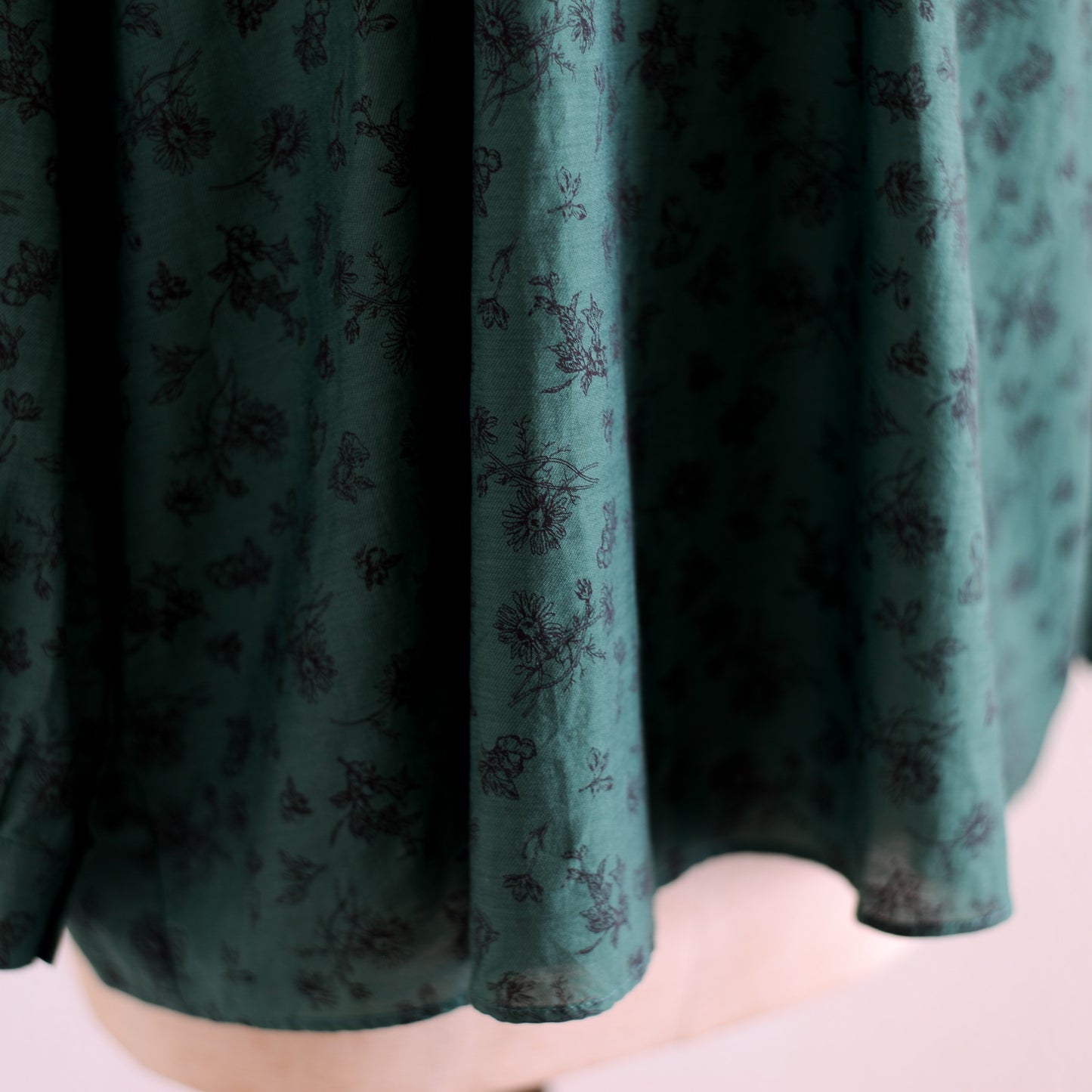 코튼 큐플러 2웨이 플라워 블라우스 Green