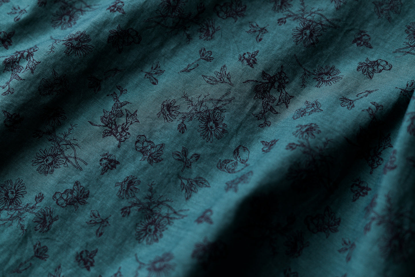 코튼 큐플러 2웨이 플라워 블라우스 Green