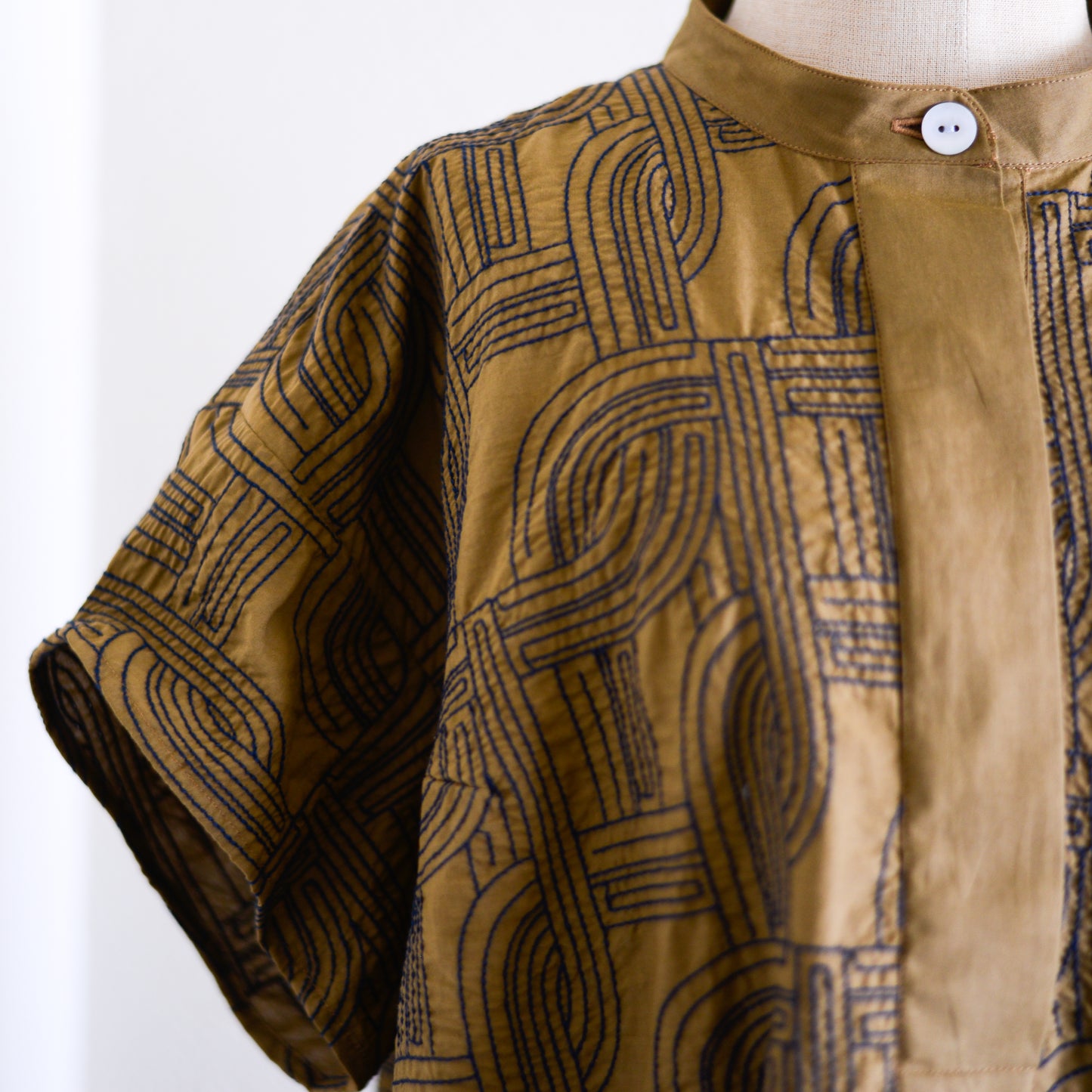 エンブロイダードコットンワンピース Khaki