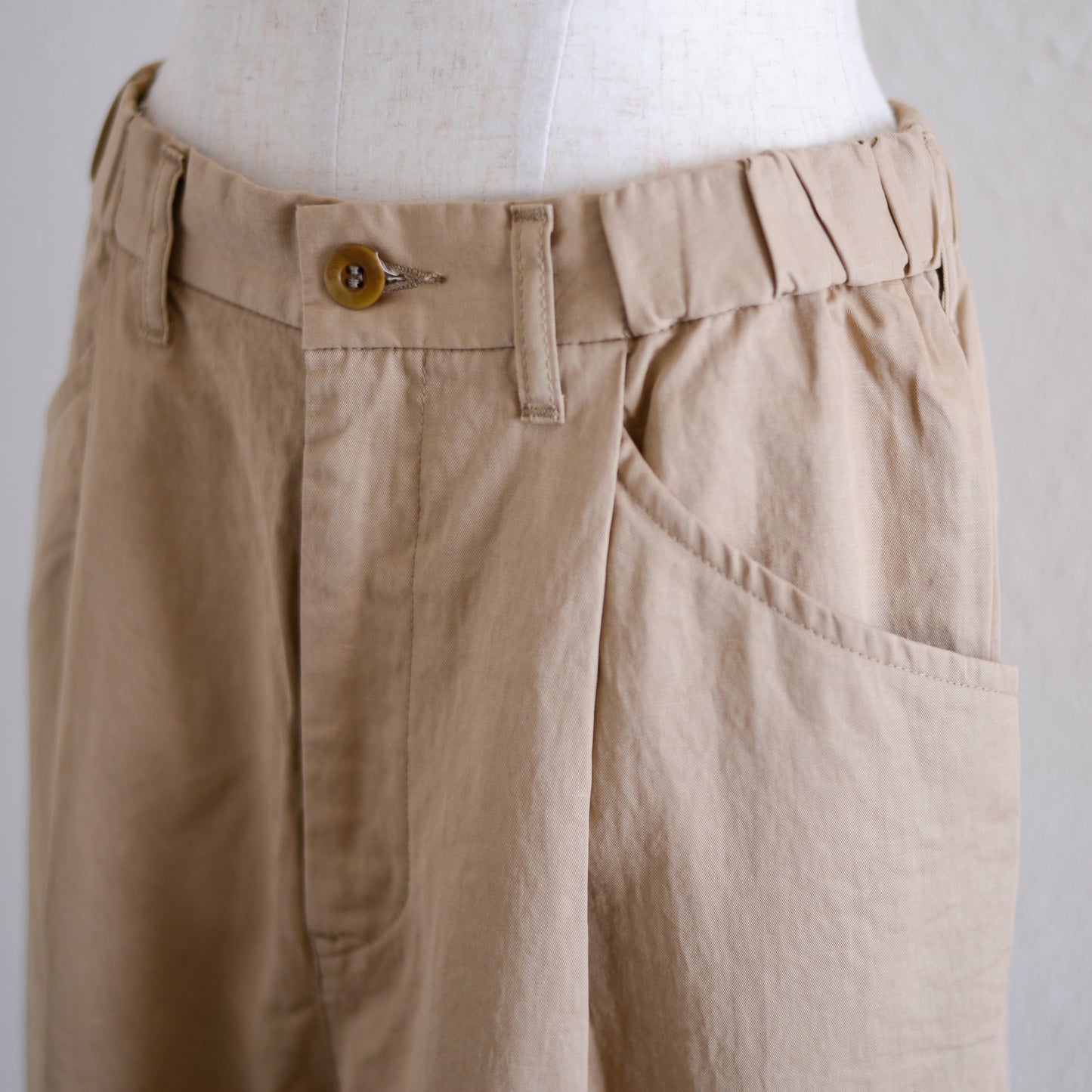 コットンリネンツイルパンツ Beige