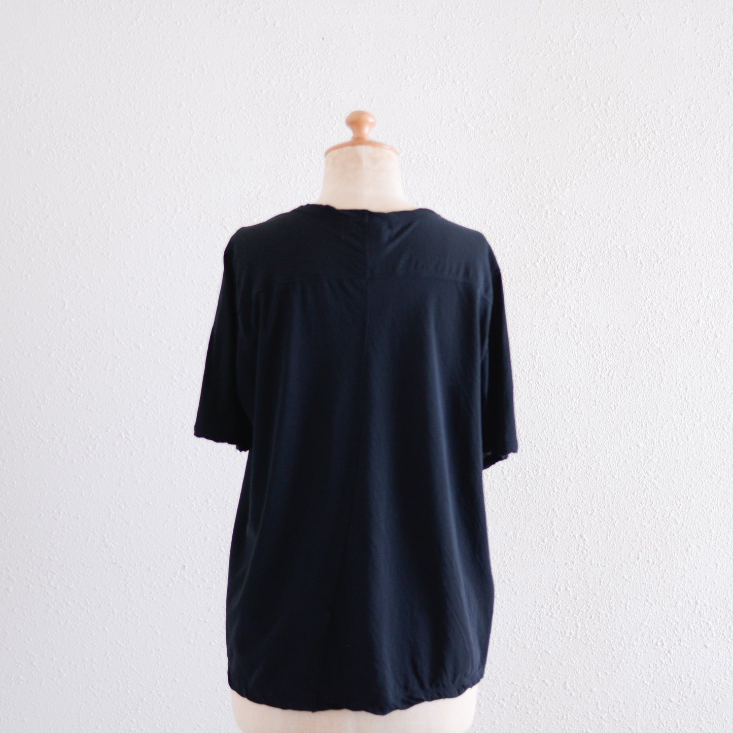 コットンツイストクルーネックプルオーバー Black