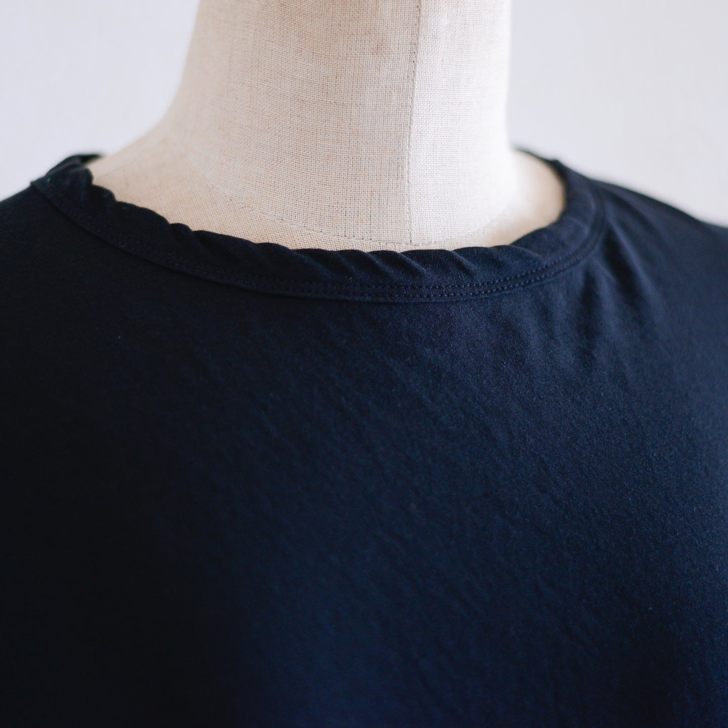 コットンツイストクルーネックプルオーバー Black