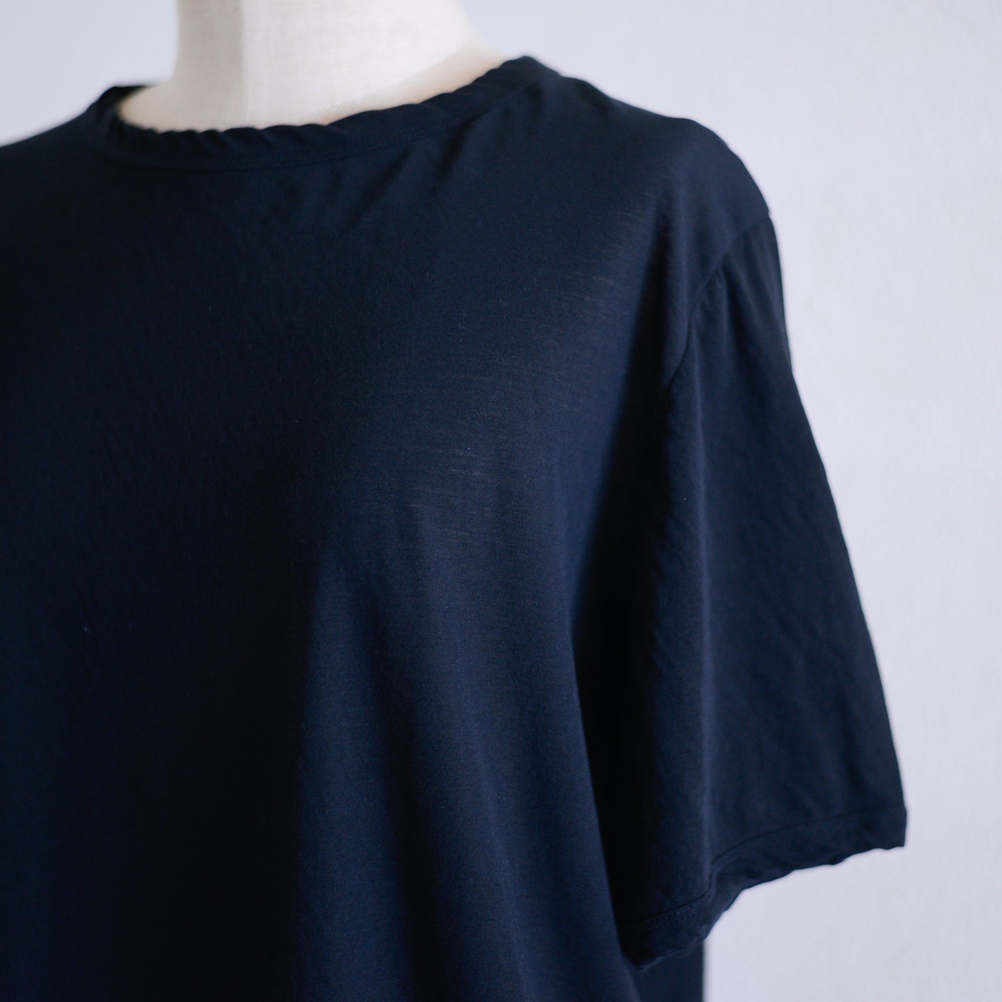 コットンツイストクルーネックプルオーバー Black