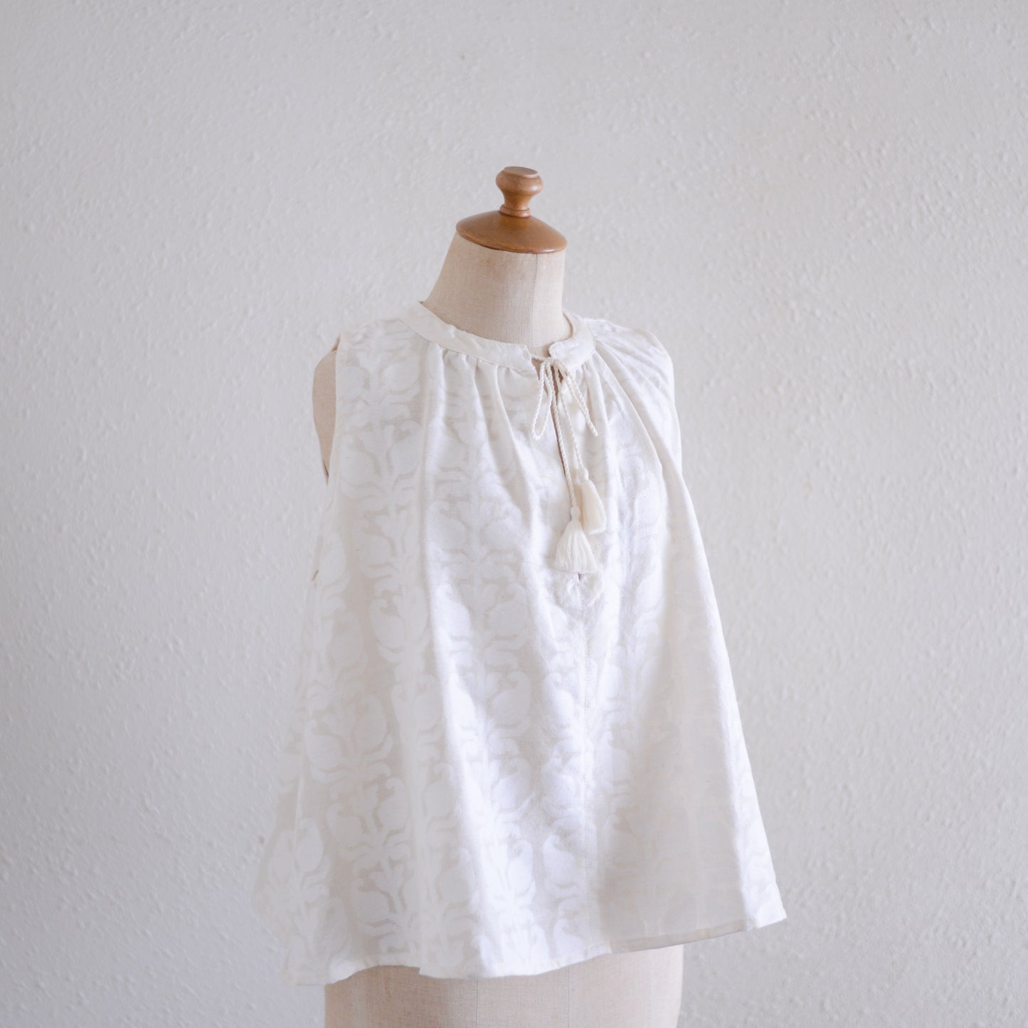 コットンジャガードスリーブレス Natural