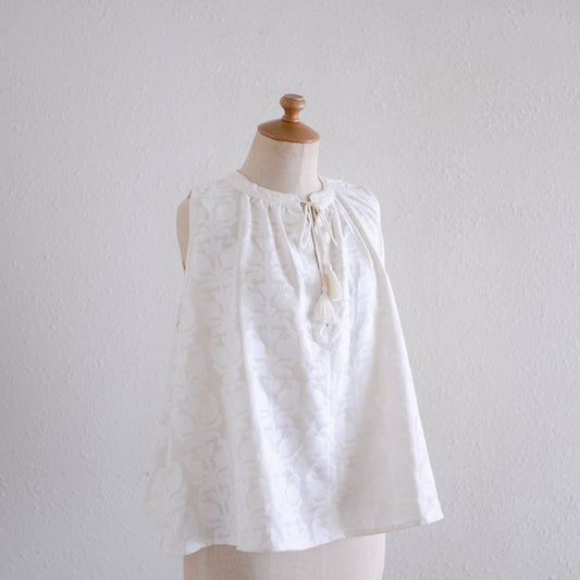 コットンジャガードスリーブレス Natural