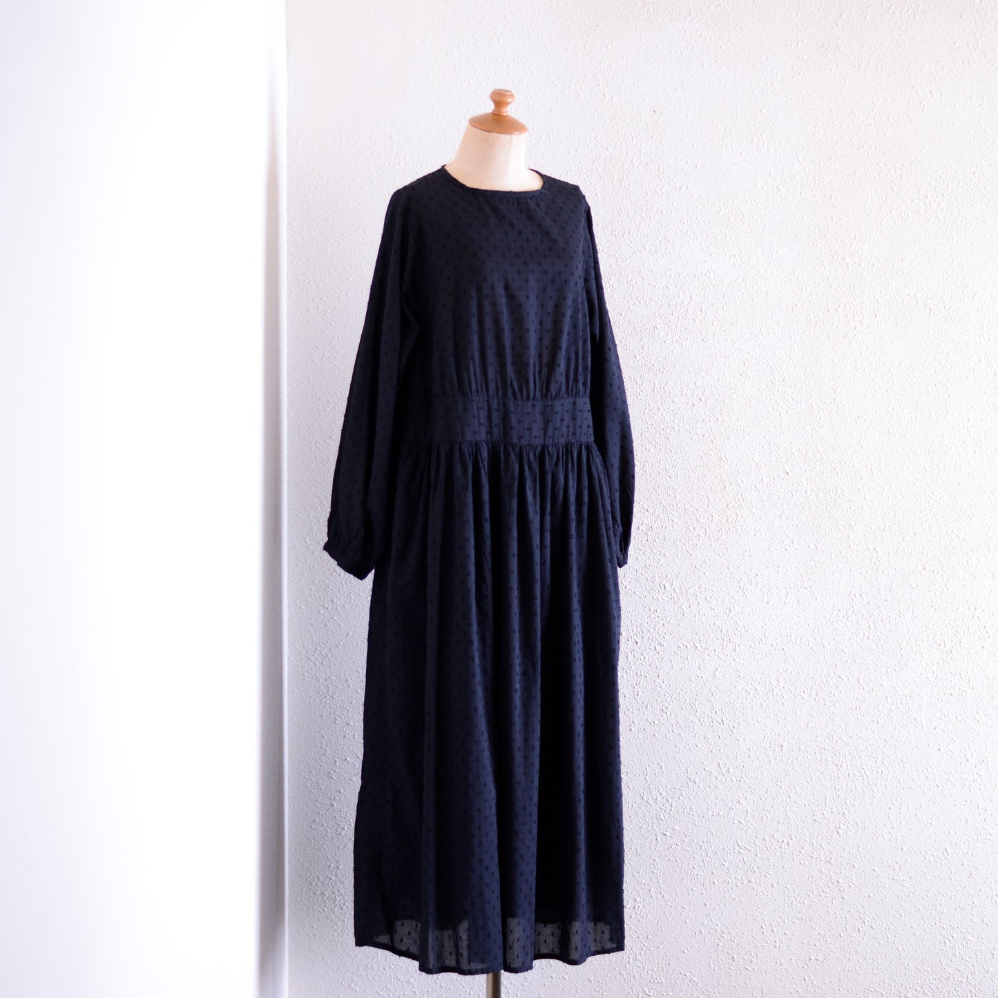 Cotton Cut Dobby Dress Black