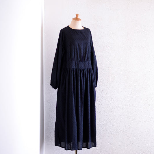 Cotton Cut Dobby Dress Black