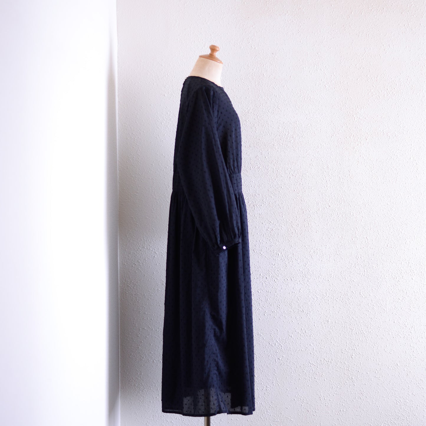 Cotton Cut Dobby Dress Black