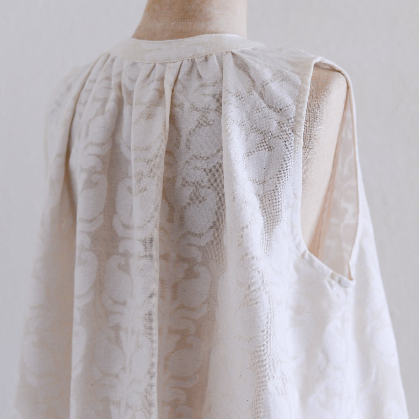 コットンジャガードスリーブレス Natural