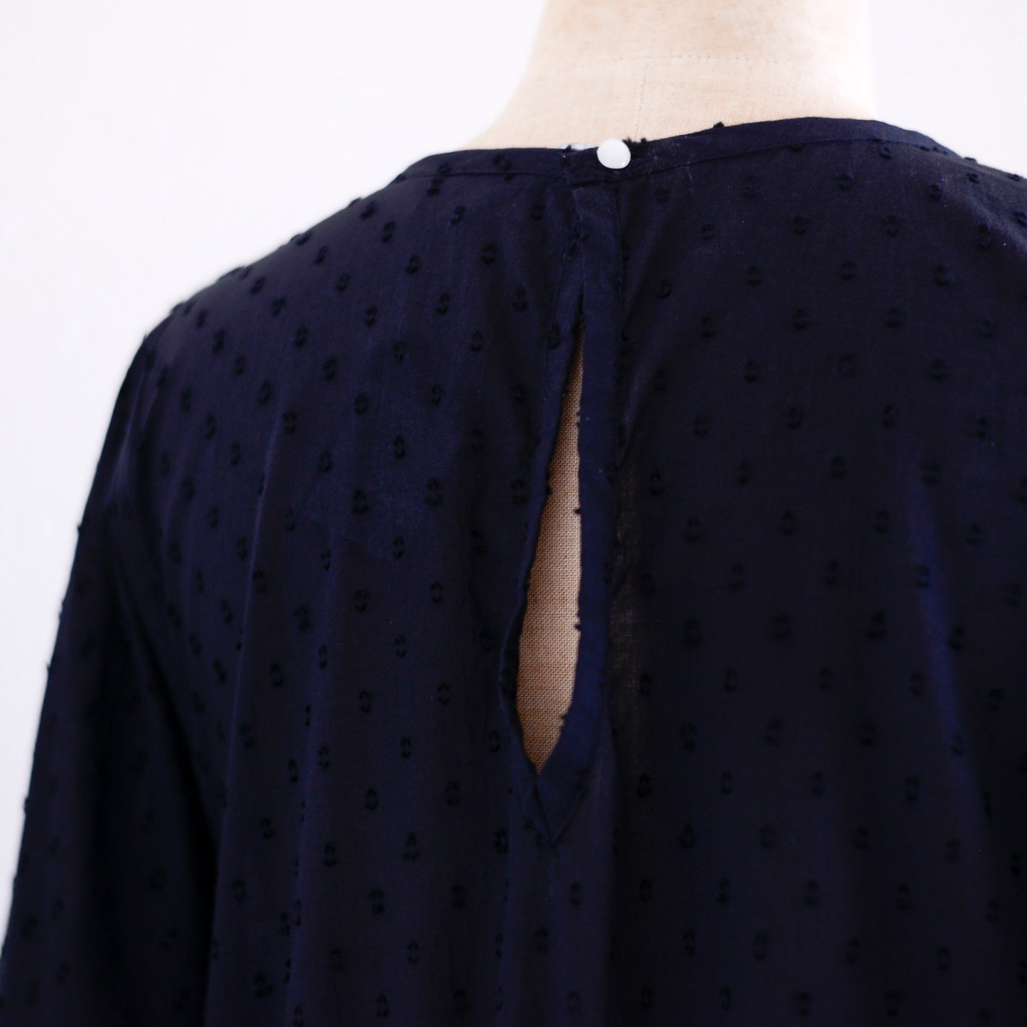 Cotton Cut Dobby Dress Black