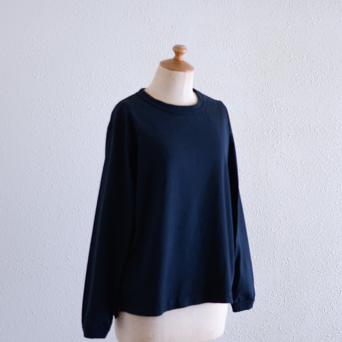 Cotton Jersey Crew Neck Pullover Black