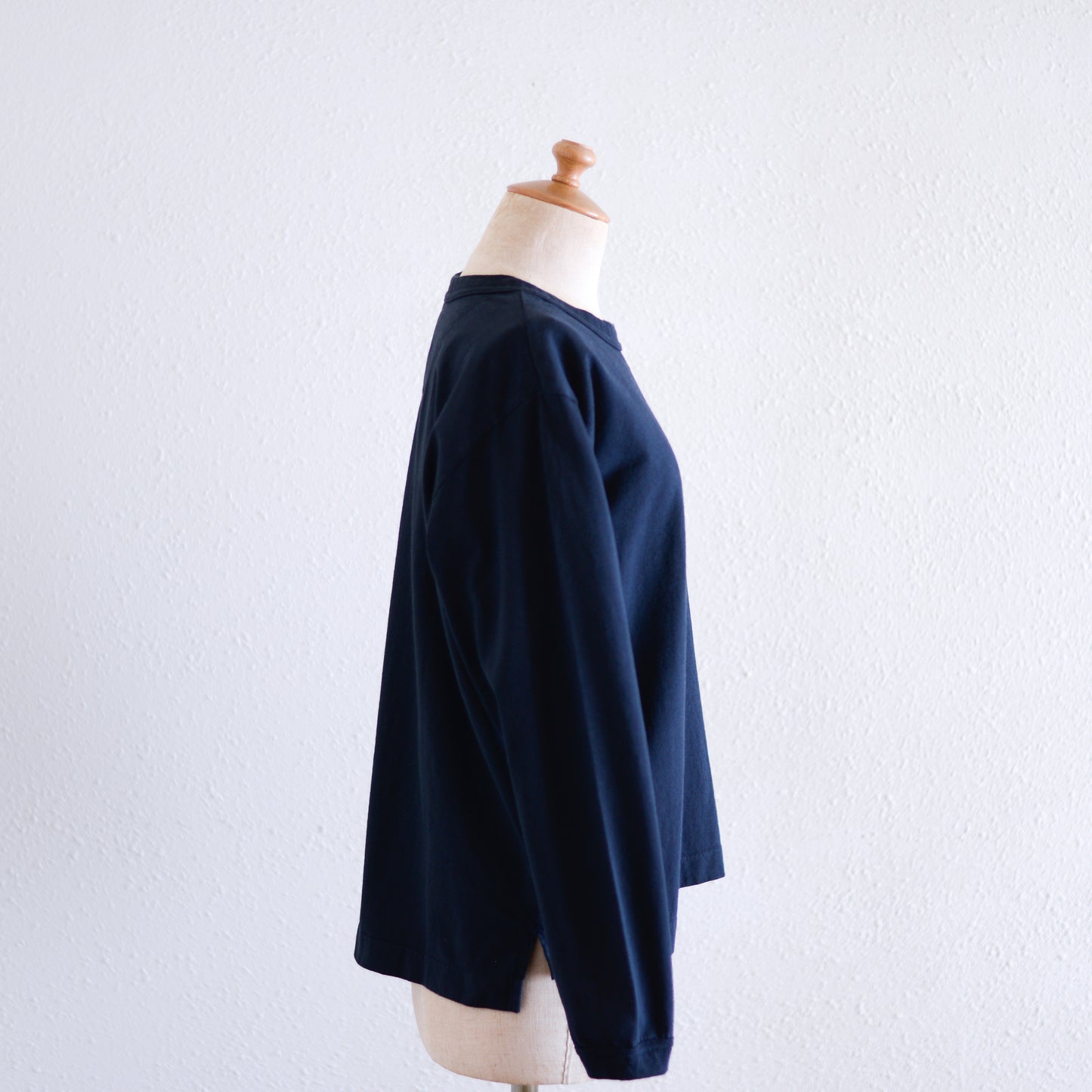 Cotton Jersey Crew Neck Pullover Black