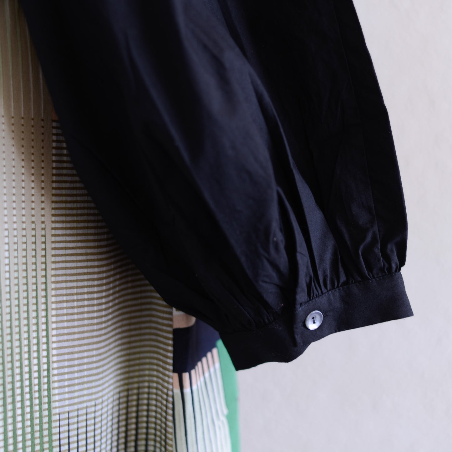 Silk Cotton Prism Dress Green