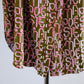 Viscose Text Print Dress Khaki×Pink