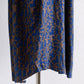Viscose Text Print Dress Navy x Brown