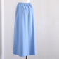 Cotton Fleece Flare Skirt Blue