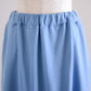 Cotton Fleece Flare Skirt Blue