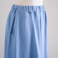 Cotton Fleece Flare Skirt Blue