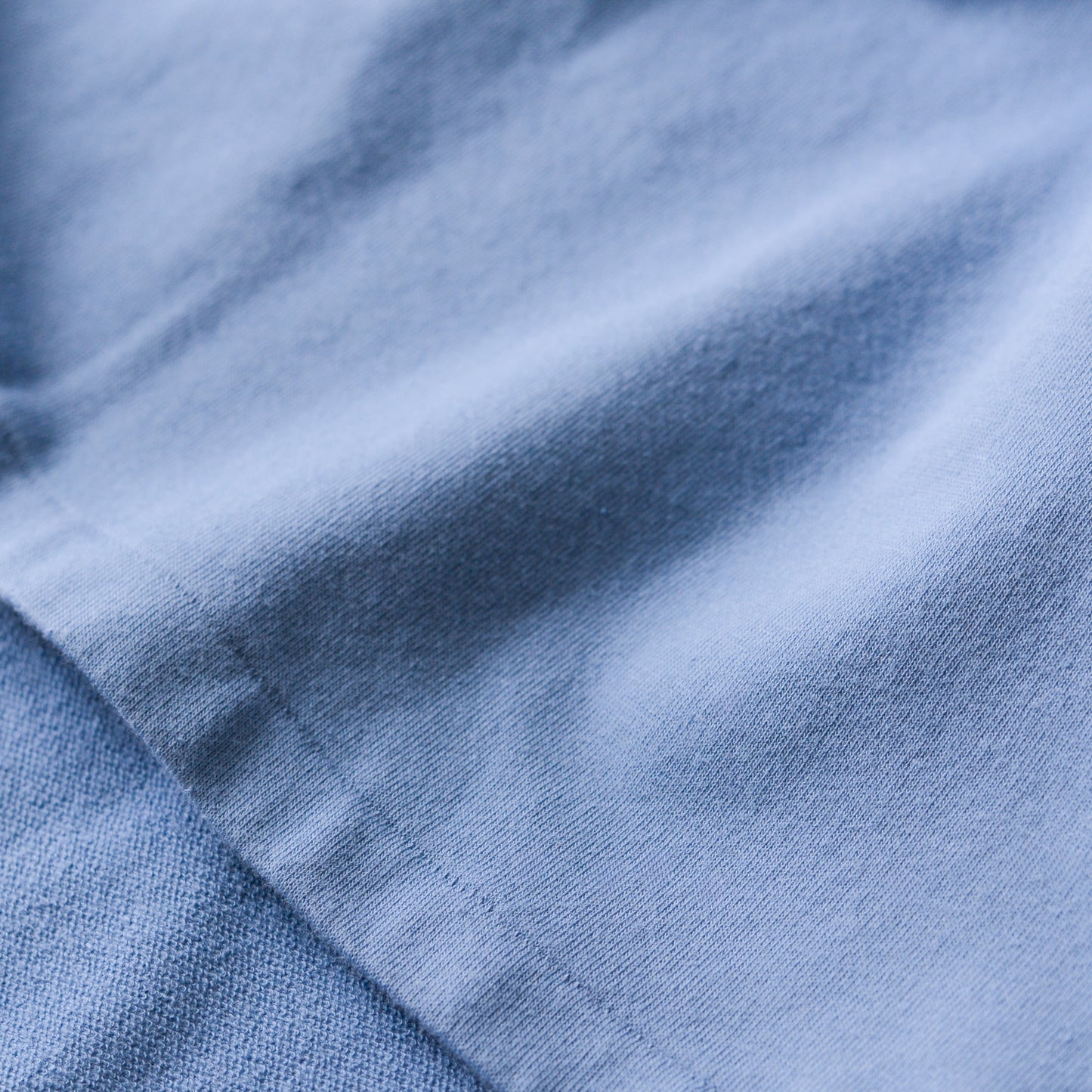 Cotton Fleece Flare Skirt Blue