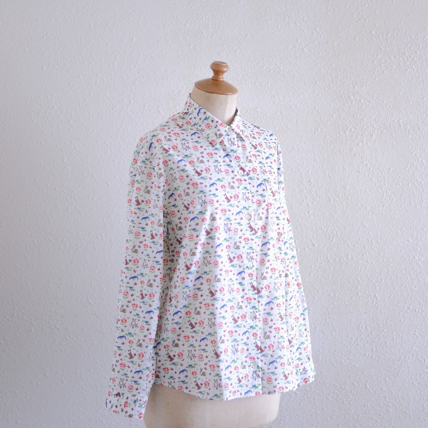 Liberty Print Organic Cotton Shirt White