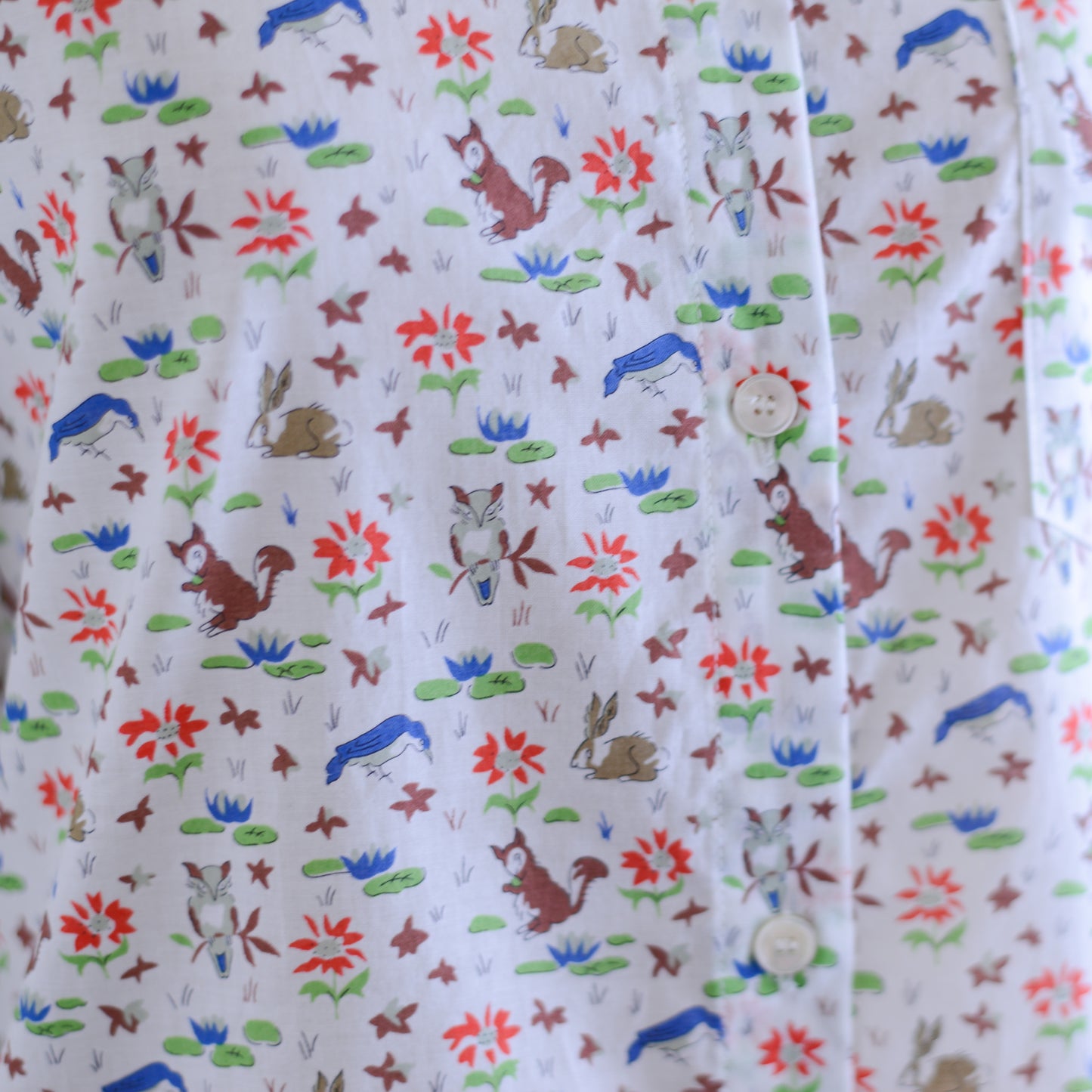 Liberty Print Organic Cotton Shirt White