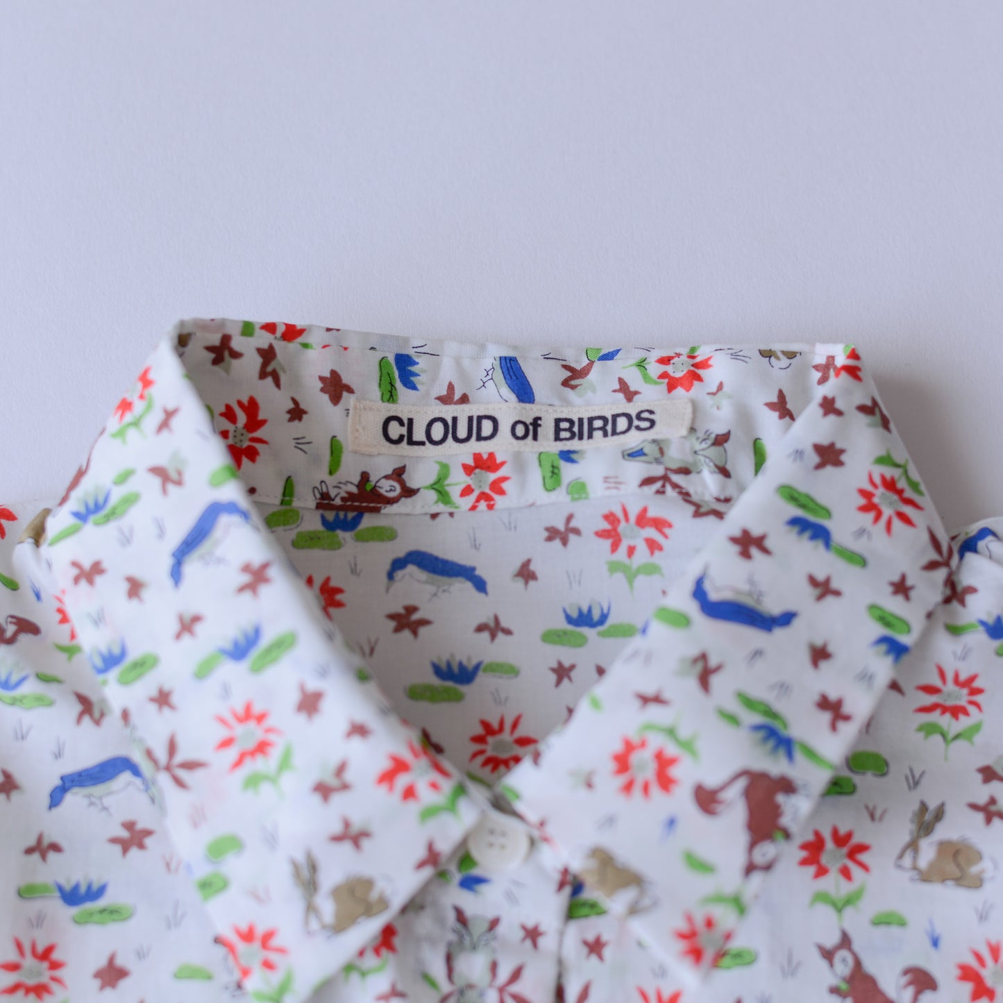 Liberty Print Organic Cotton Shirt White